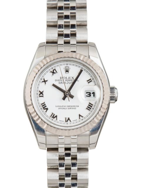 Used Rolex Datejust 179174 White Roman Dial