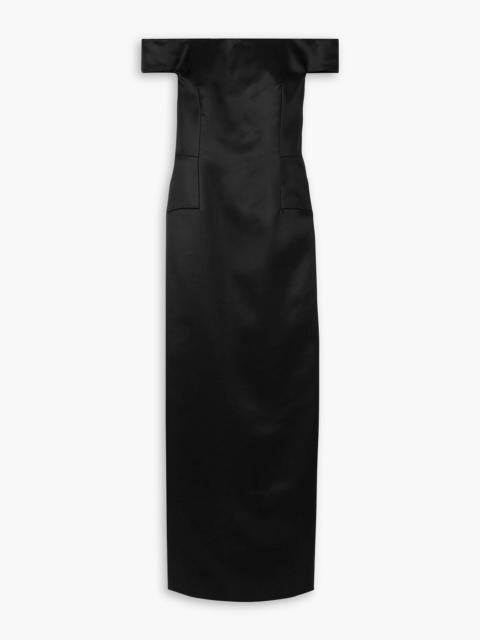 GABRIELA HEARST Sloane off-the-shoulder wool and silk-blend maxi dress
