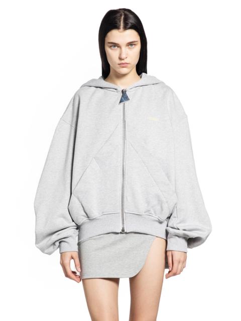 THE ATTICO Double American Fleece Zip-up Hoodie