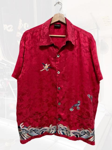 Archival Clothing - VINTAGE JOHN BULL EMBROIDERY FLORAL SAMPLE SHIRT