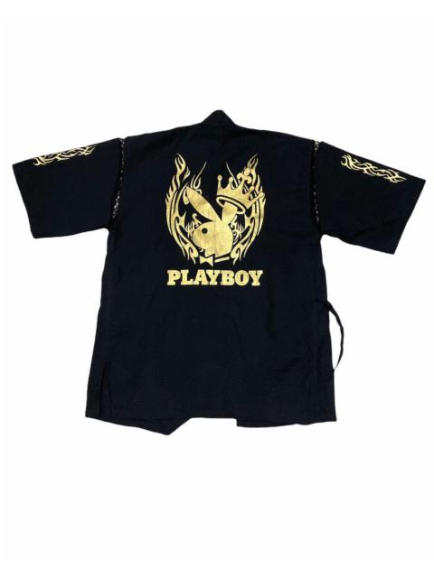 Other Designers Playboy Noragi Kimono Jacket Gold Logo Design