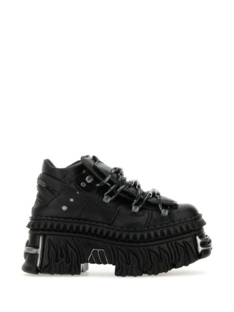 Vetements Unisex Black Leather New Rock Sneakers