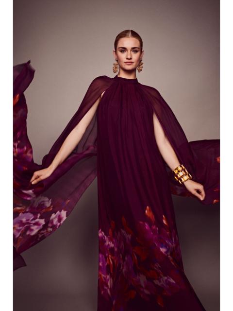 SACHIN & BABI Tiana Gown - Mixed Berry Ikat Border