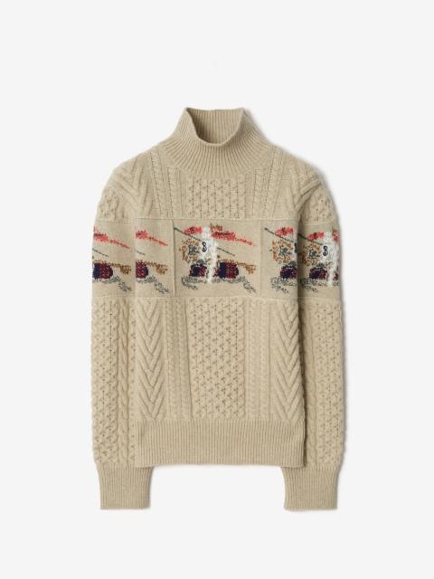 Burberry EKD Aran Knit Wool Sweater