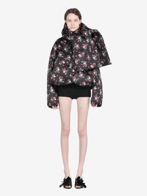 N°21 PADDED BOMBER JACKET WITH FLORAL PRINT