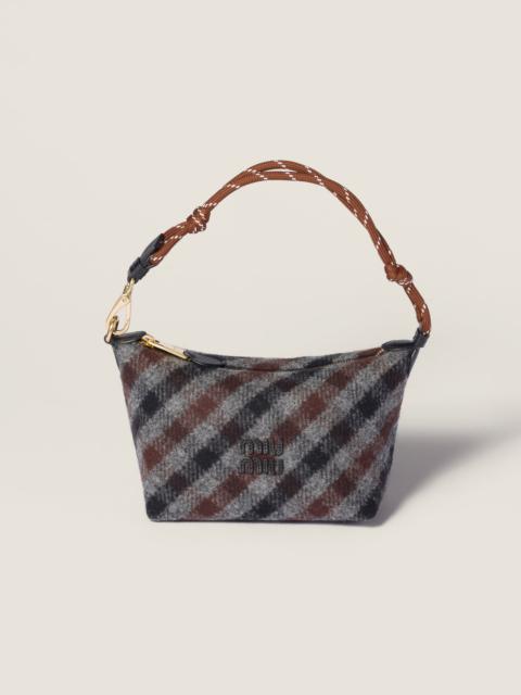 Miu Miu Plaid wool pouch