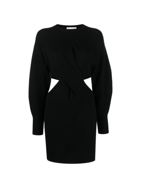 Alexander McQueen cut-out ribbed-knit minidress