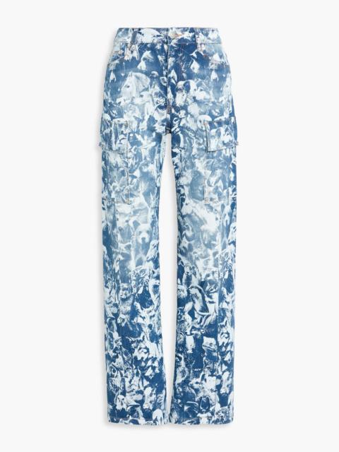 Stella McCartney Printed high-rise cargo jeans