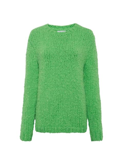 GABRIELA HEARST Lawrence Knit Sweater in Florescent Green Cashmere
