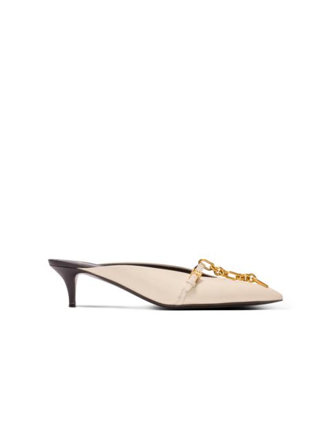 Balmain Sync leather mules with pointed toe