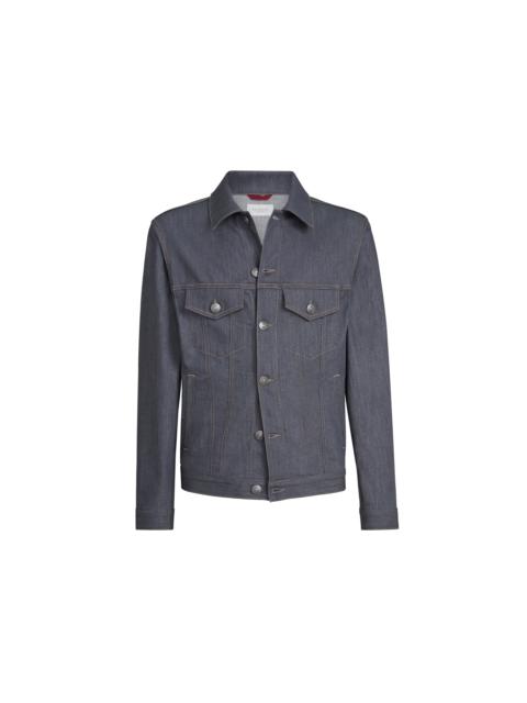Brunello Cucinelli Brunello Cucinelli Denim four-pocket jacket in Medium Grey at Nordstrom