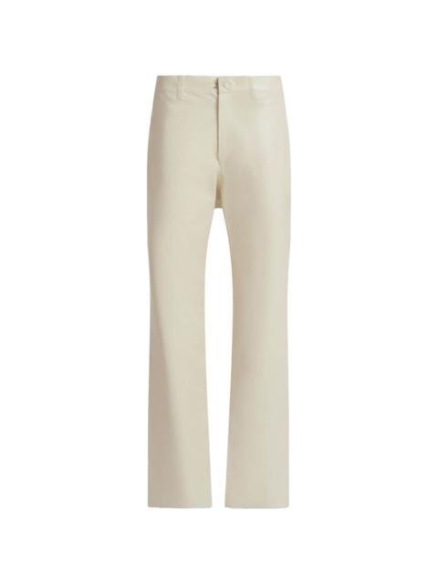 two-tone virgin-wool trousers