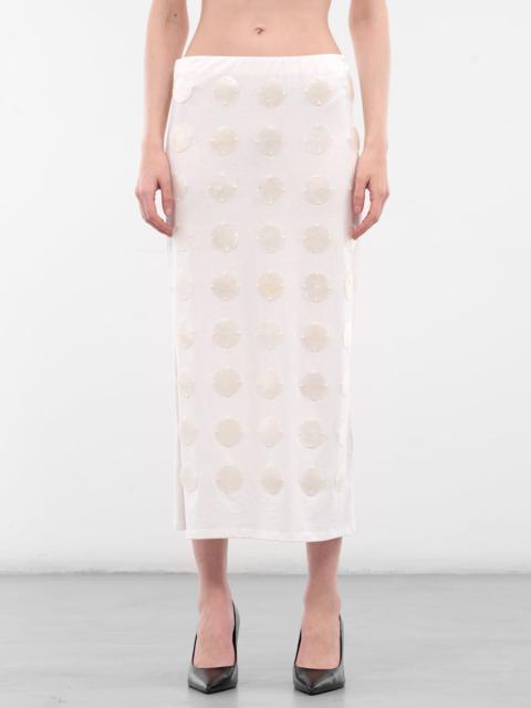 CONNER IVES White MOP Sequin Maxi Skirt