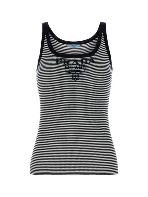 Prada Prada Women Embroidered Silk Tank Top