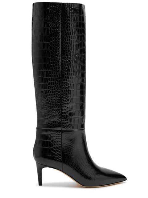 PARIS TEXAS Paris Texas Stiletto 60 Crocodile-effect Leather Knee-high Boots