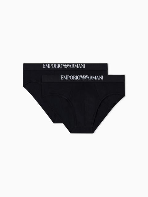 EMPORIO ARMANI TWO-PACK OF VISCOSE JERSEY BRIEFS