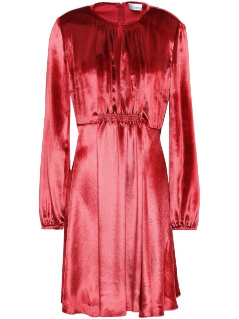 REDValentino Shirred velvet mini dress