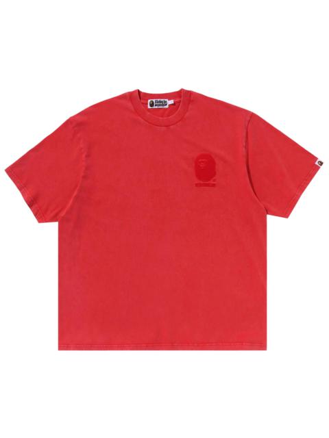 BAPE Ape Head One Point Acid Wash Relaxed Fit Tee 'Red'