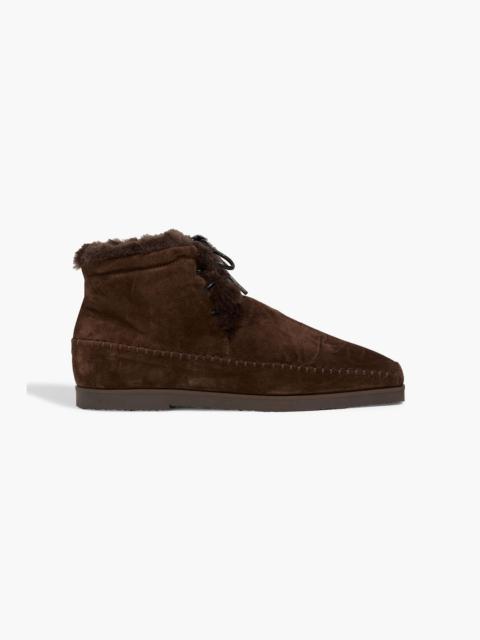 TOTEME Lace-up shearling ankle boots