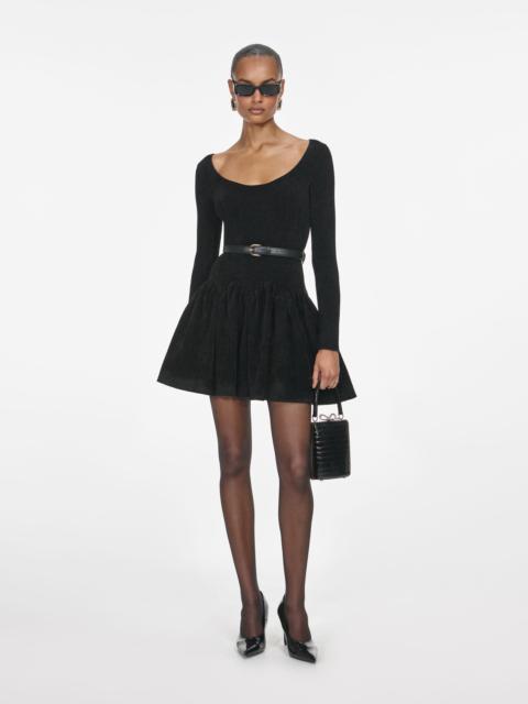 self-portrait Black Chenille Knit Dress