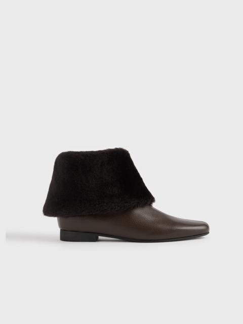 TOTEME Downtown shearling boots brown