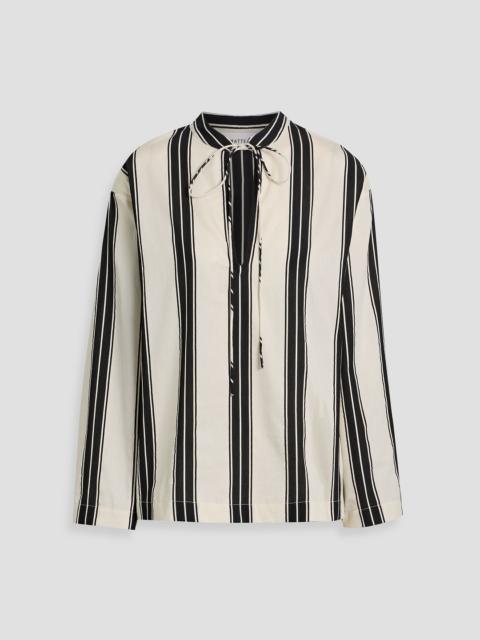 MATTEAU Striped cotton-blend blouse