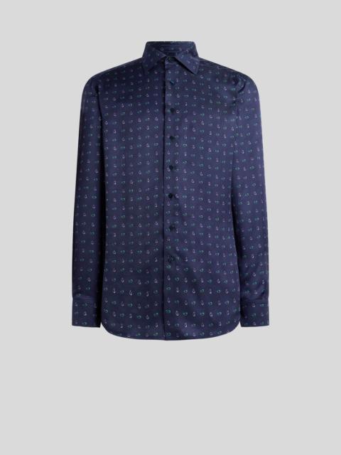 Etro TWILL SHIRT WITH MICRO PAISLEY MOTIF