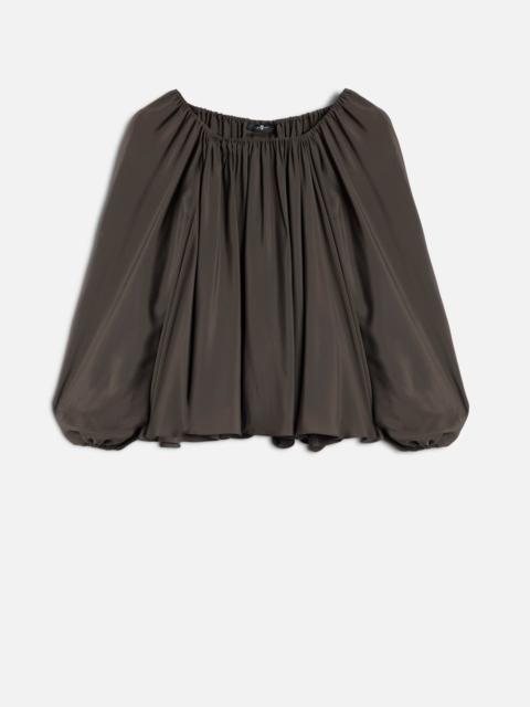 7 For All Mankind OFF SHOULDER BLOUSE in Silk Brownie
