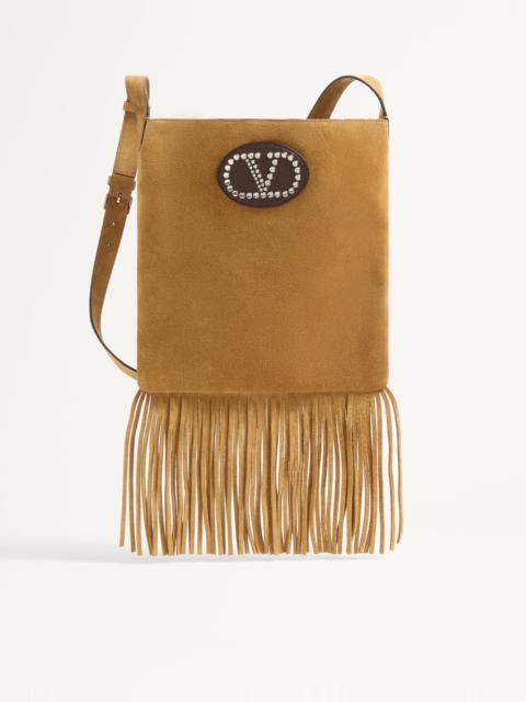 Valentino VALENTINO GARAVANI NELLCÔTE SUEDE SHOULDER BAG WITH FRINGES