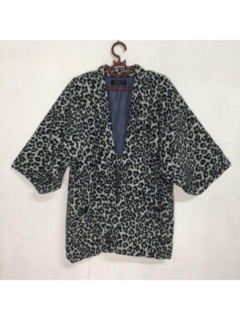 Other Designers Japanese Brand - Ichimonme Fleece Kimono White Leapord Design