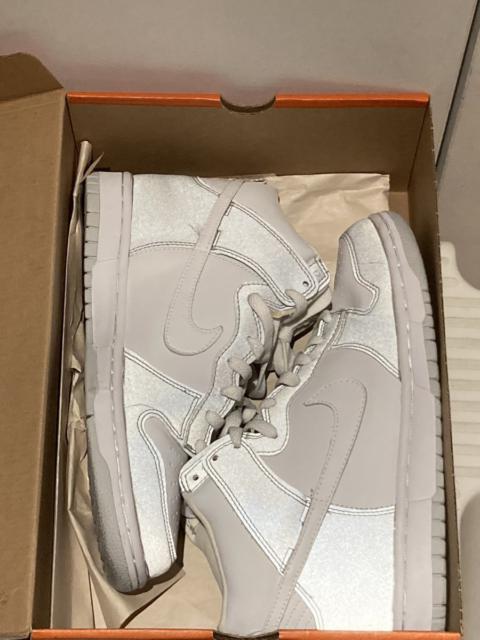 Nike FINAL DROP Dunk 3M High White | Metallic Silver