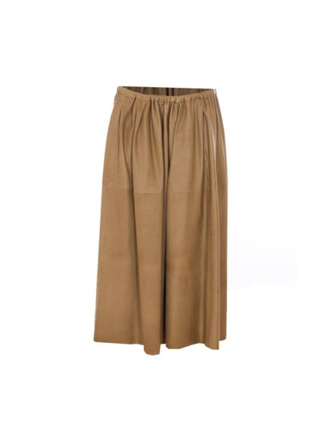 AURALEE Auralee Women Fine Baby Calf Leather Skirt