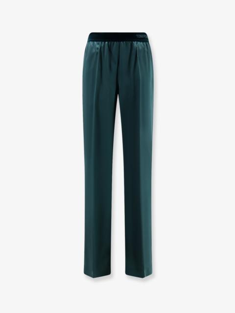 TOM FORD Tom Ford Satin Trousers Green Women