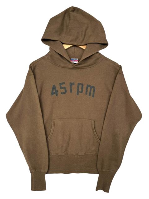 Vintage 45RPM Spellout Logo Brown Hoodie