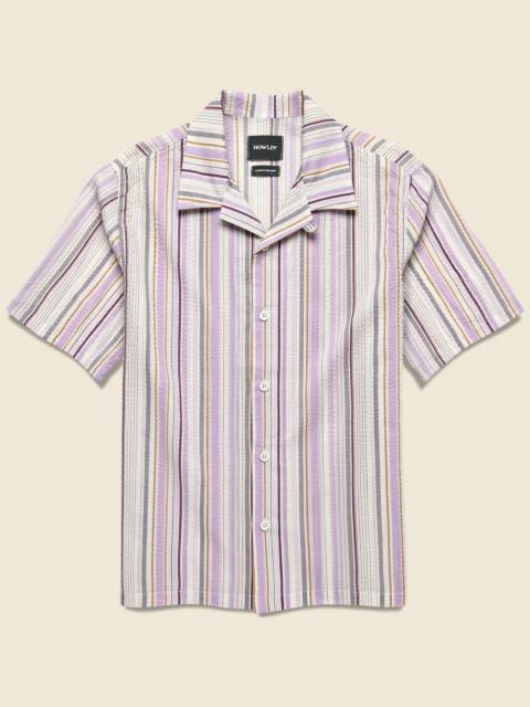 HOWLIN' Cocktail Seersucker Shirt - Violet Stripes
