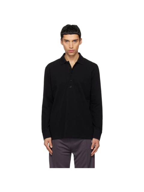 courrèges Black Oversized Polo