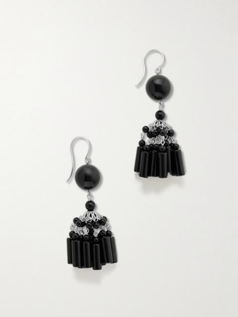 Sophie Buhai Flamenco Silver Onyx Earrings