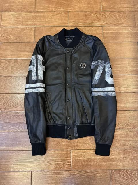 PHILIPP PLEIN Philipp Plein tiger head print leather jacket