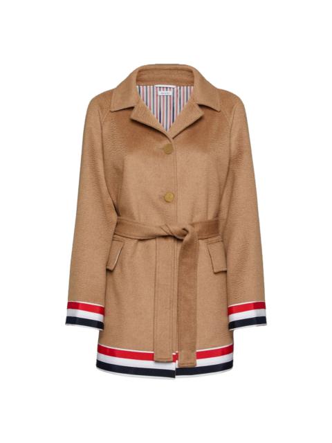 Thom Browne Camel Hair Cropped Car Coat