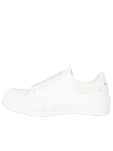 Alexander McQueen (WMNS) Alexander McQueen Deck Skate Plimsoll Shoes 'White' 697120W4MV79000