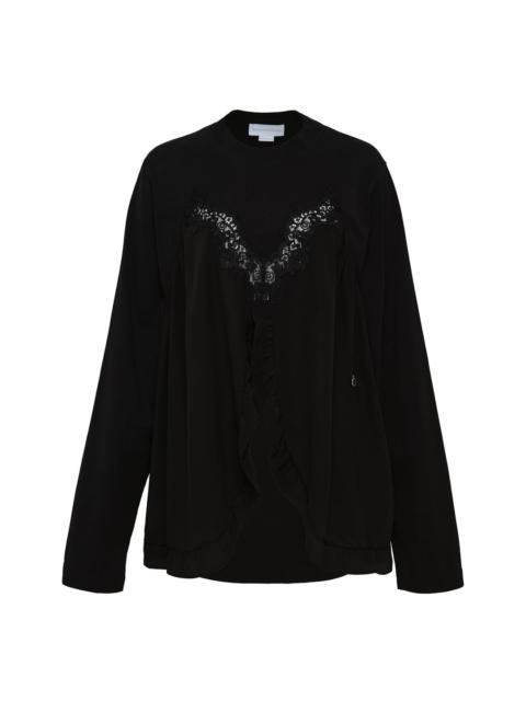 Stella McCartney Lingerie Lace Insert Long Sleeve Tee