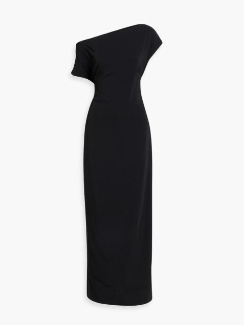 ST. AGNI One-shoulder crepe maxi dress