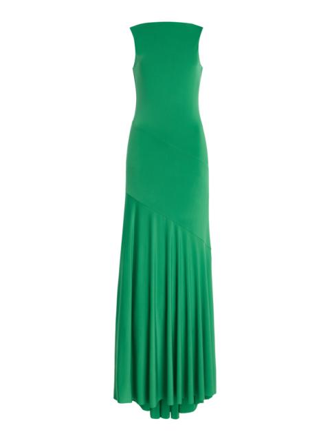SIEDRÉS Exclusive Riviera Fens Jersey Maxi Dress green