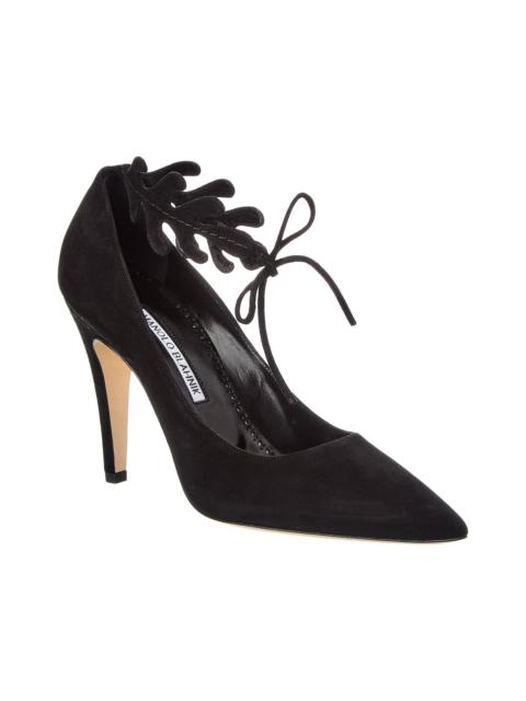 Manolo Blahnik Manolo Blahnik Florettehi 105 Suede Pump