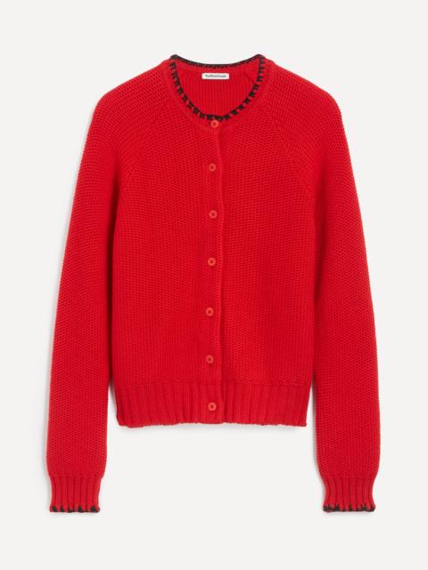 YMC Red Lotus Lambswool Cardigan