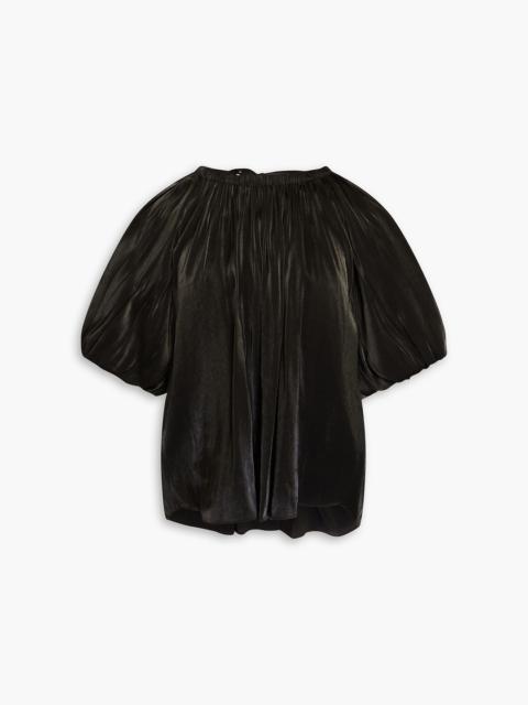 ULLA JOHNSON Flo gathered satin top