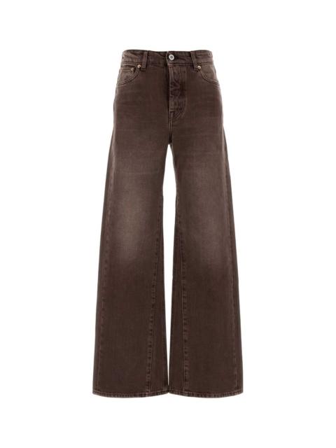 Our Legacy Our Legacy Women Brown Denim Wide-Leg Jeans