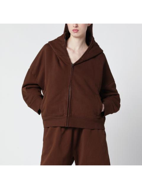 entire studios Entire Studios Brown Cotton Zip-Up Sweatshirt Women