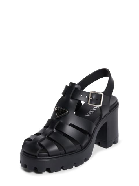 Prada Prada Stride Flow Cage Platform Sandal in Nero at Nordstrom