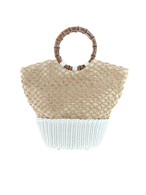 Other Designers Carla Saint Barth – Vimini Crochet Tote – White – Natural